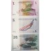 CONGO 1997 . ONE 1 - TWENTY 20 CENTIMES BANKNOTES . SPECIMEN